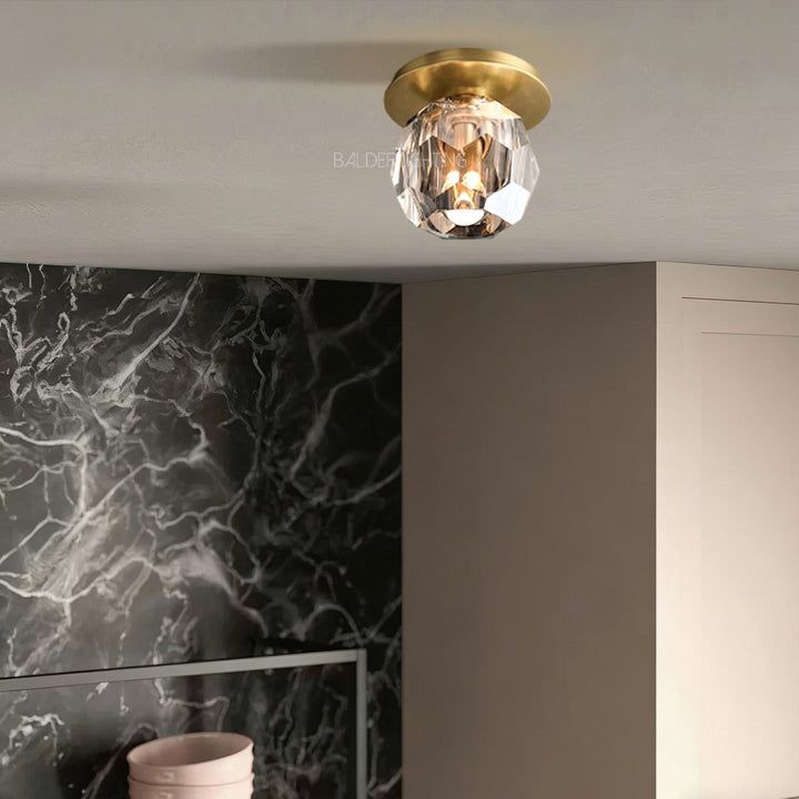 Balle Clear Crystal Petite Flushmount