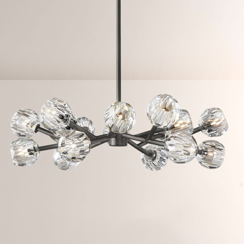 Balle Crystal Round Chandelier 36"