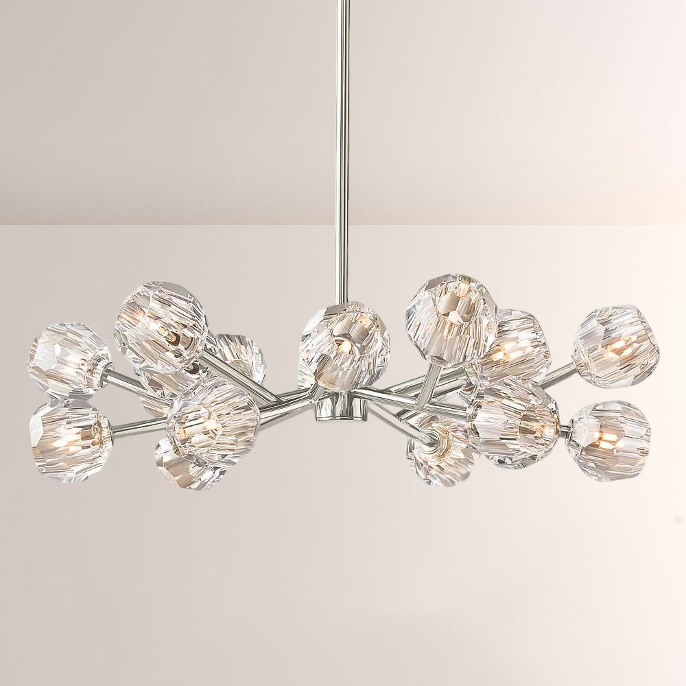 Balle Crystal Round Chandelier 36"
