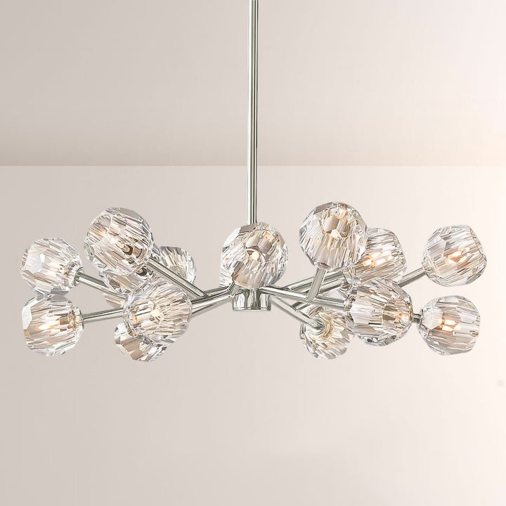 Balle Crystal Round Chandelier 36"