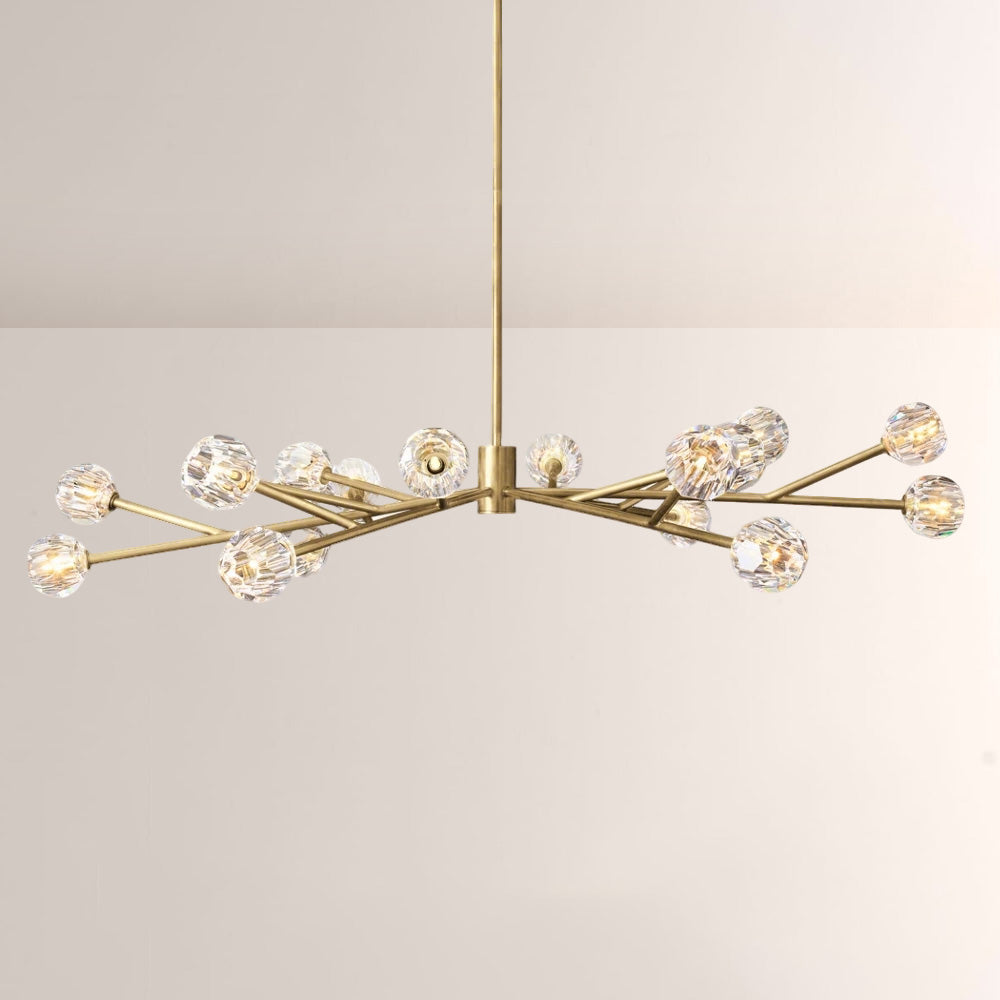 Balle Crystal Round Chandelier D72"