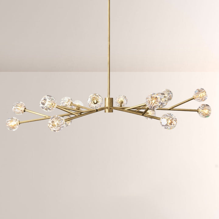 Balle Crystal Round Chandelier D72"