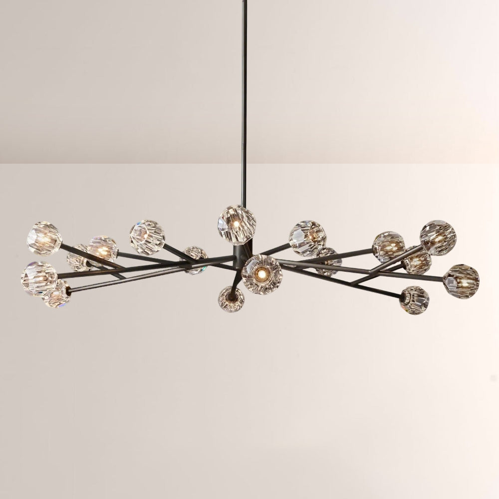 Balle Crystal Round Chandelier D72"