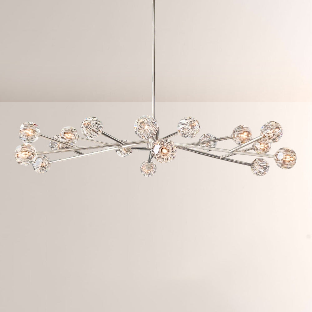 Balle Crystal Round Chandelier D72"