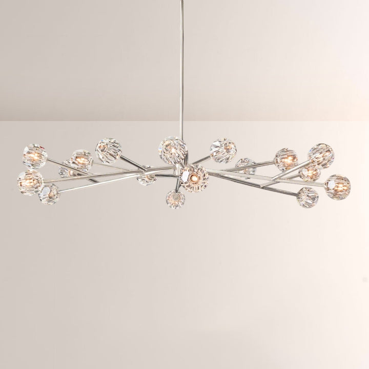 Balle Crystal Round Chandelier D72"