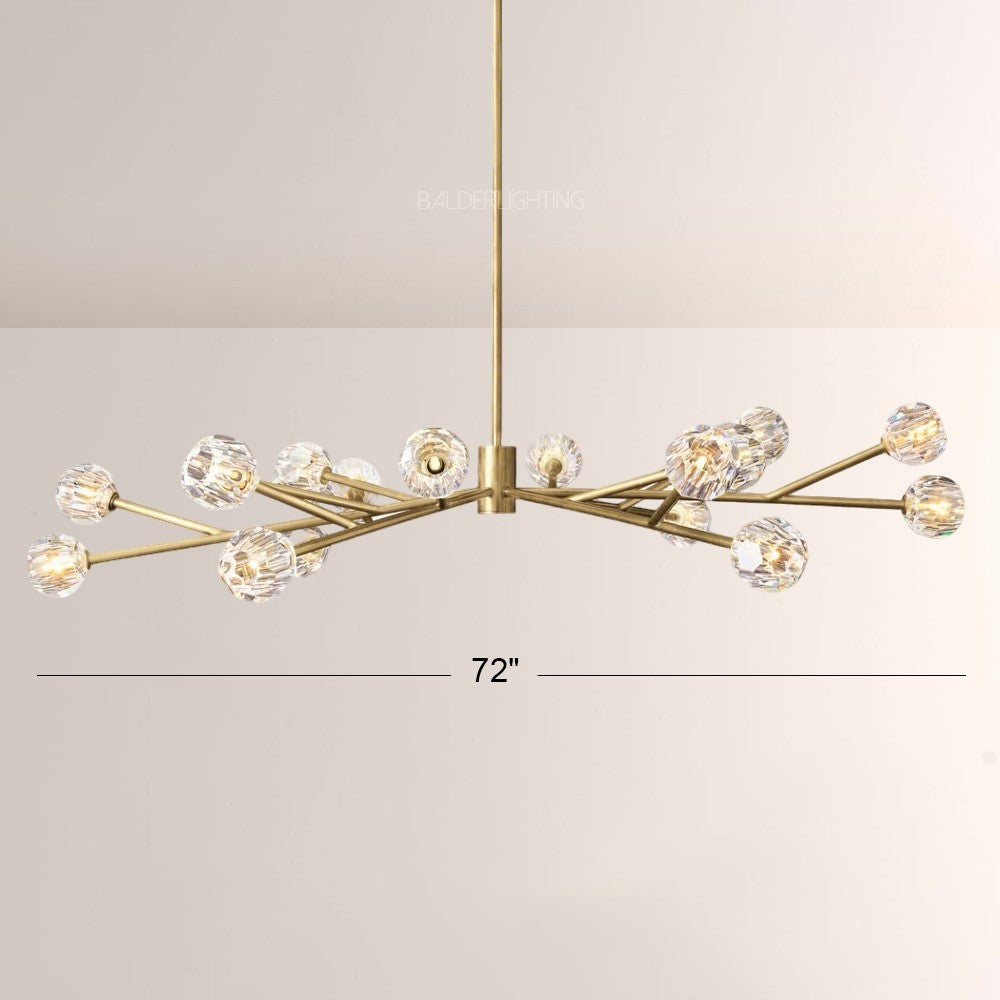 Balle Crystal Round Chandelier D72"
