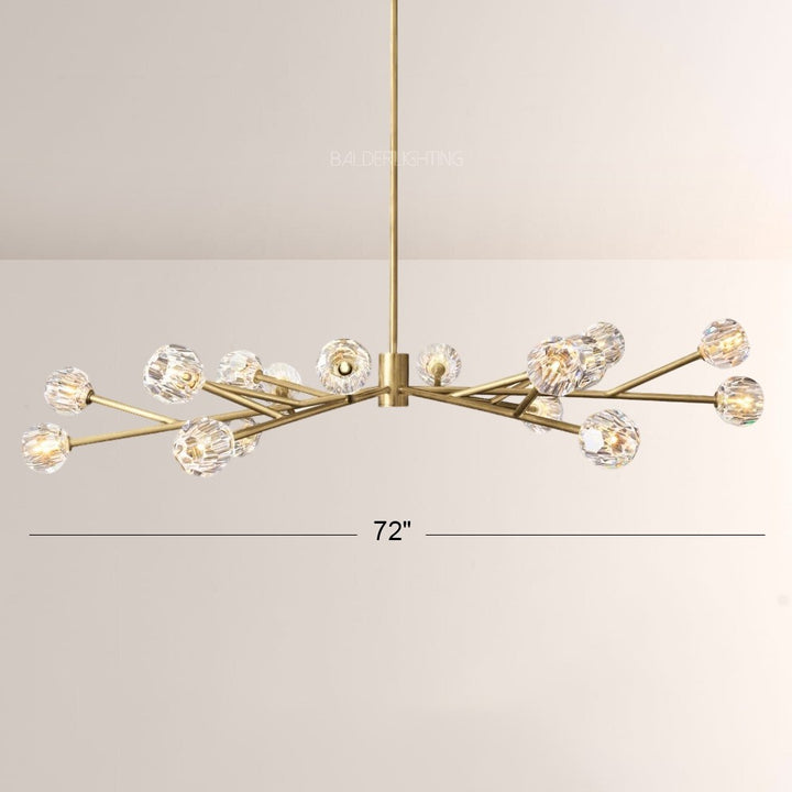 Balle Crystal Round Chandelier D72"