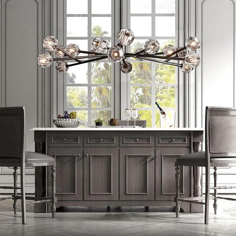 Balle Crystal Round Chandelier 60"