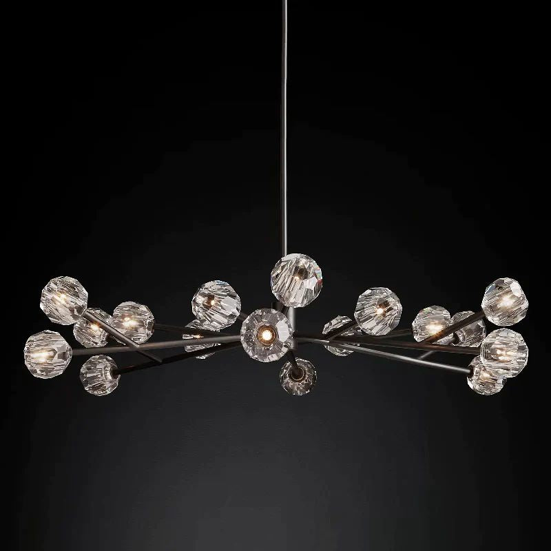 Balle Crystal Round Chandelier 60"