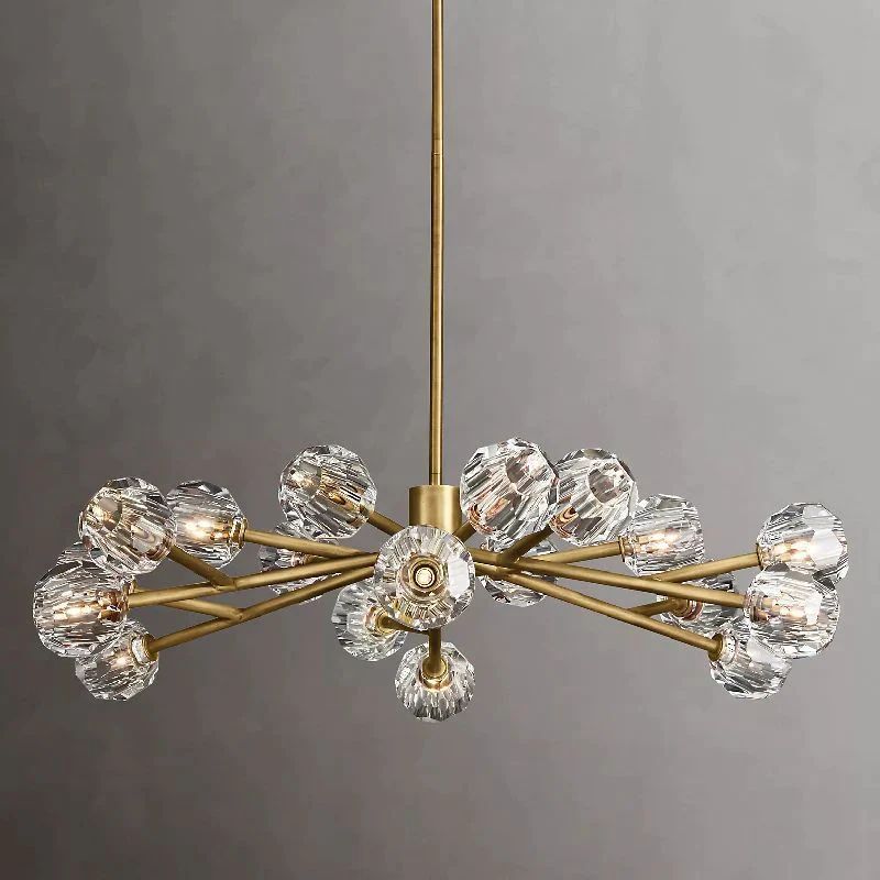 Balle Crystal Round Chandelier D48"