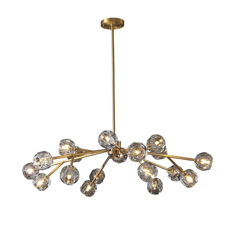 Balle Crystal Round Chandelier D48"