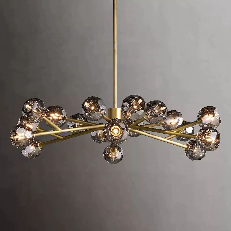 Balle Crystal Round Chandelier D48"