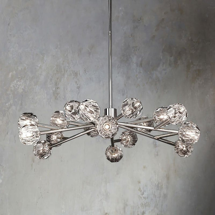 Balle Crystal Round Chandelier D48"