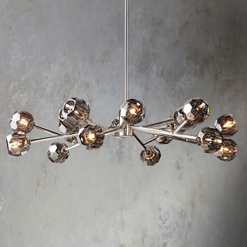 Balle Crystal Round Chandelier D48"
