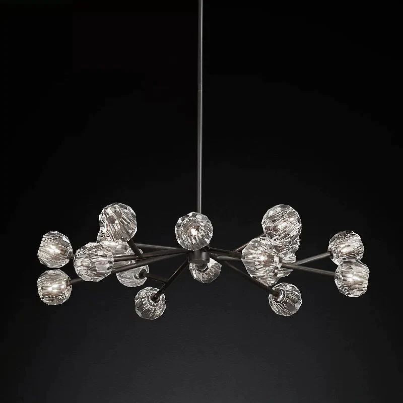 Balle Crystal Round Chandelier D48"