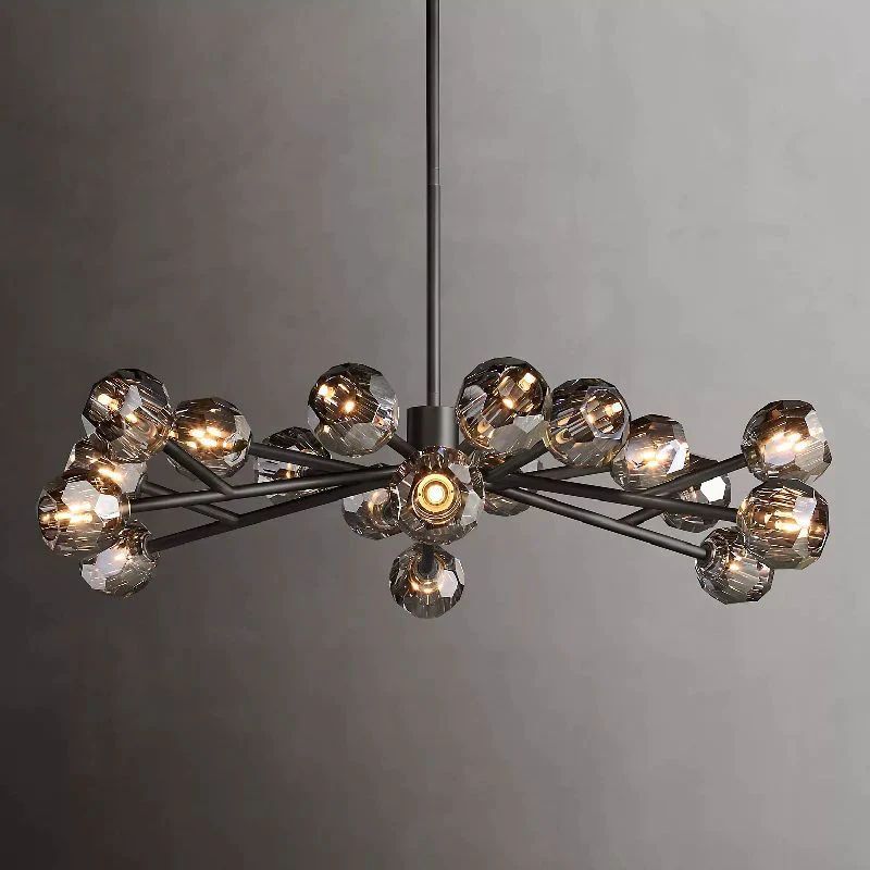 Balle Crystal Round Chandelier D48"