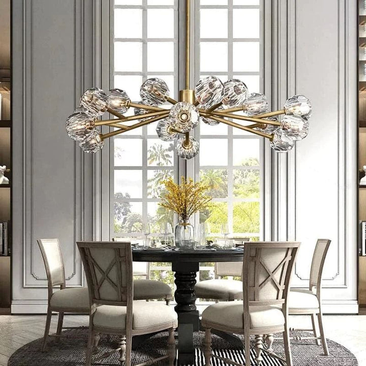 Balle Crystal Round Chandelier D48"