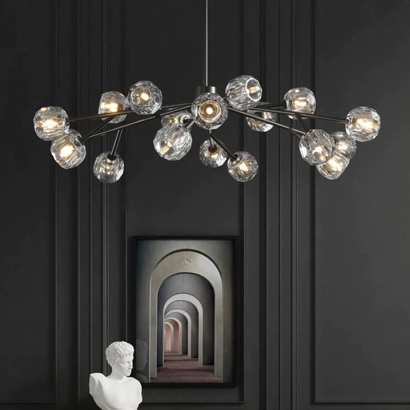Balle Crystal Round Chandelier D48"