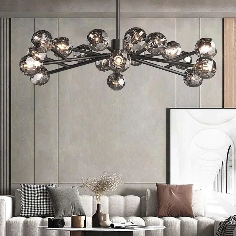 Balle Crystal Round Chandelier D48"
