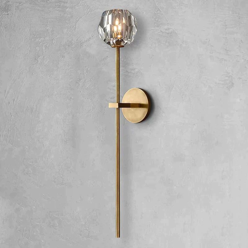 Balle Smoke/Clear Crystal Grand Wall Sconce