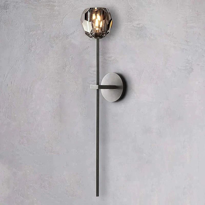 Balle Smoke/Clear Crystal Grand Wall Sconce
