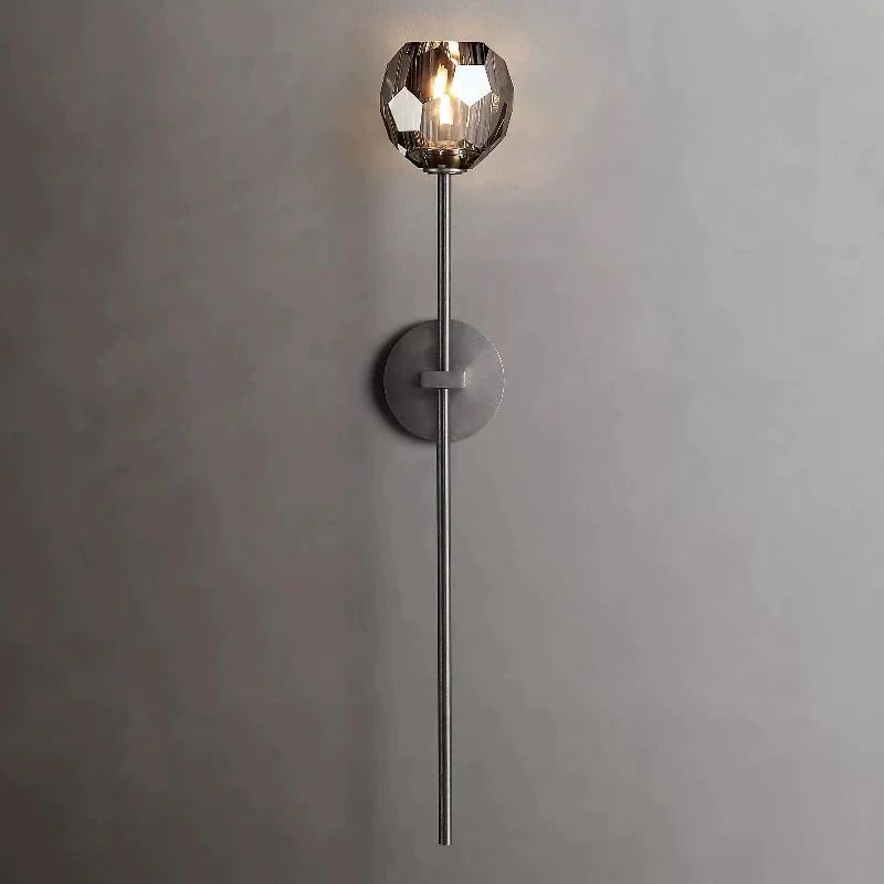 Balle Smoke/Clear Crystal Grand Wall Sconce
