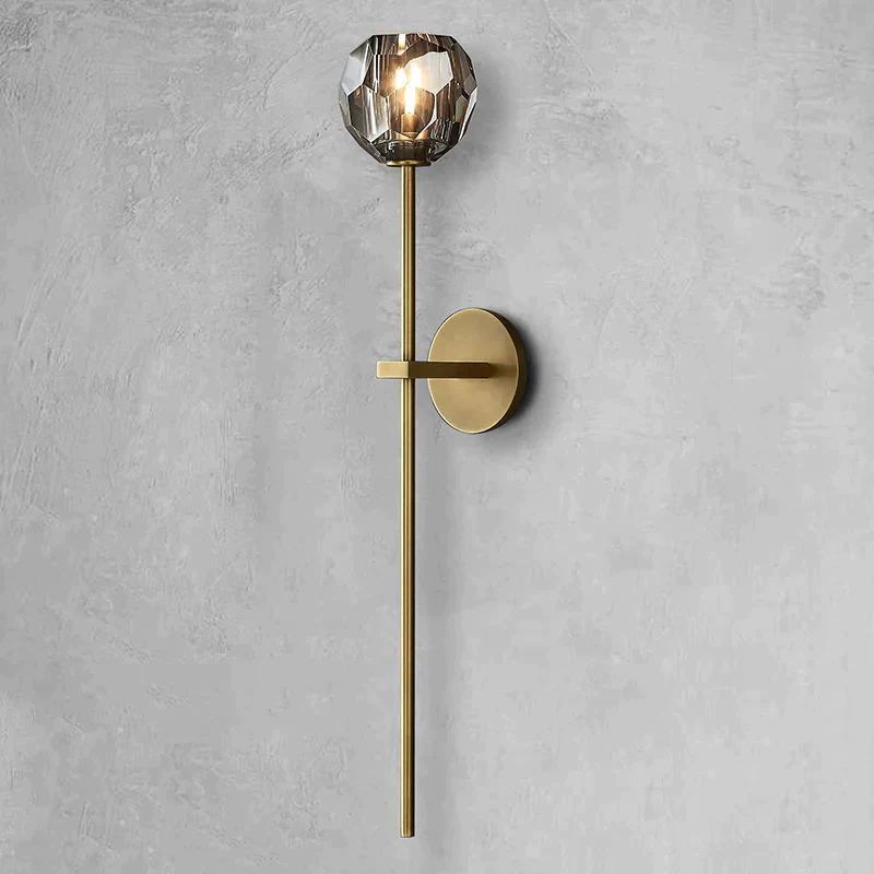 Balle Smoke/Clear Crystal Grand Wall Sconce
