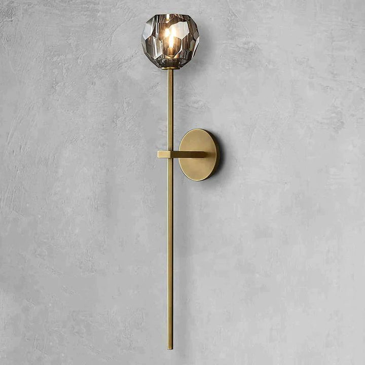 Balle Smoke/Clear Crystal Grand Wall Sconce