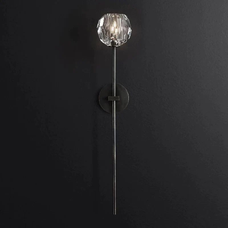 Balle Smoke/Clear Crystal Grand Wall Sconce