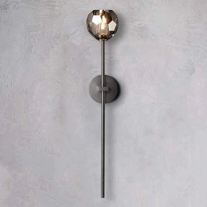 Balle Smoke/Clear Crystal Grand Wall Sconce