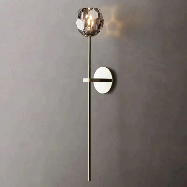 Balle Smoke/Clear Crystal Grand Wall Sconce