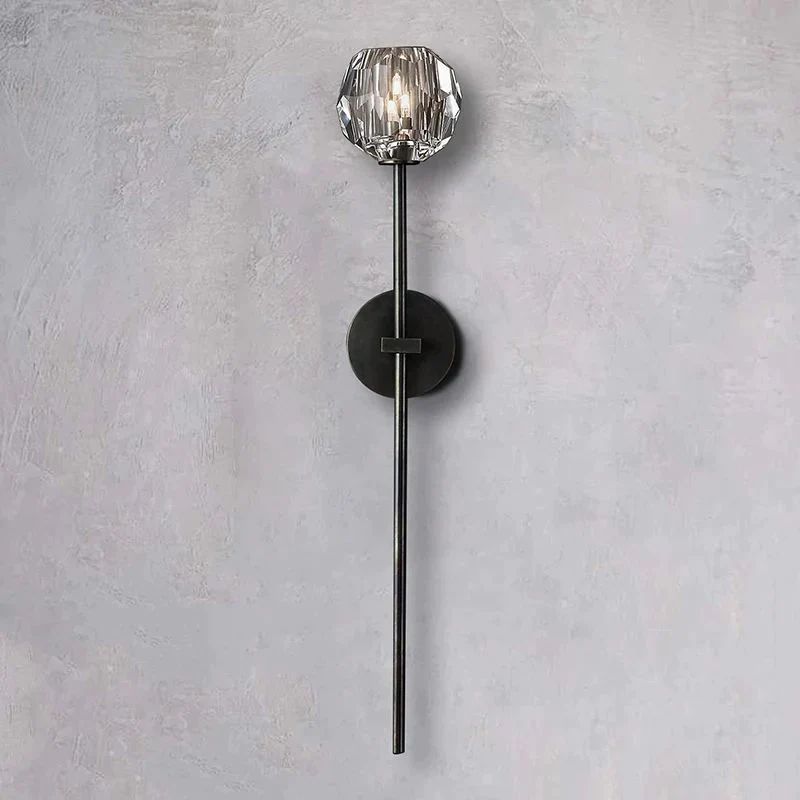 Balle Smoke/Clear Crystal Grand Wall Sconce