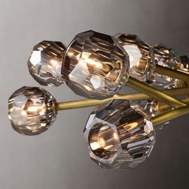Balle Smoke Crystal Chandelier D24"