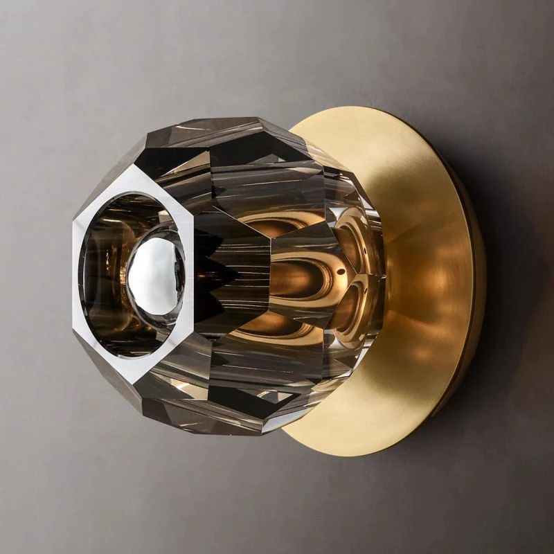 Balle Smoke Crystal Wall Sconce