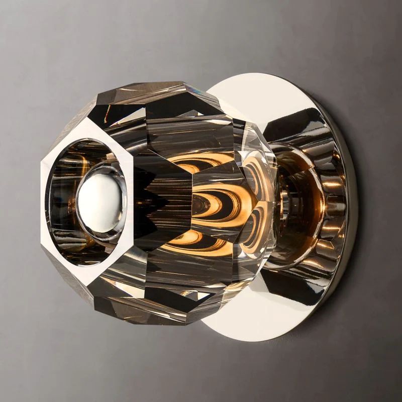 Balle Smoke Crystal Wall Sconce