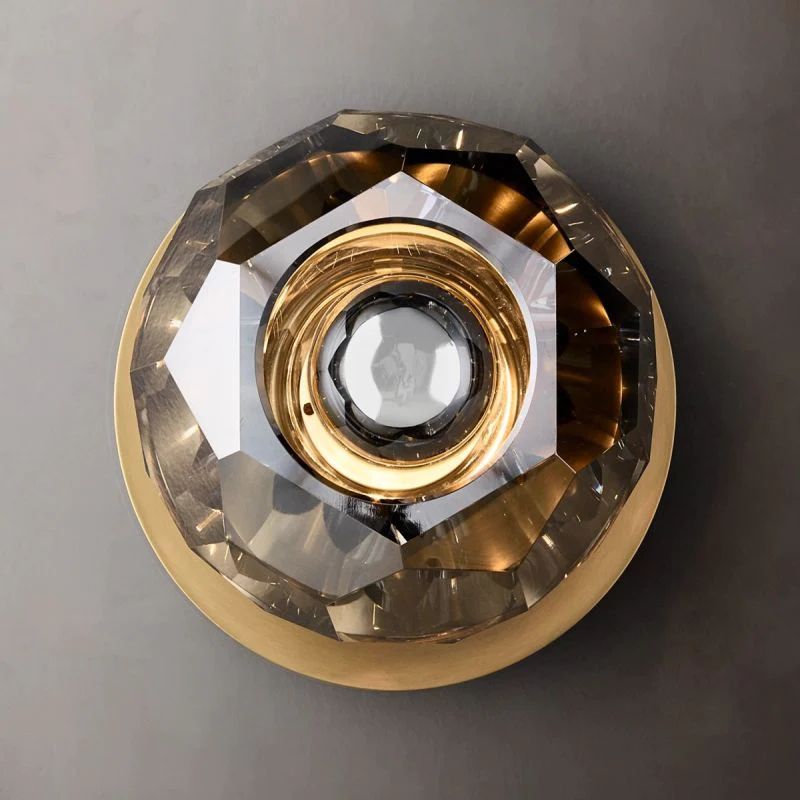 Balle Smoke Crystal Wall Sconce