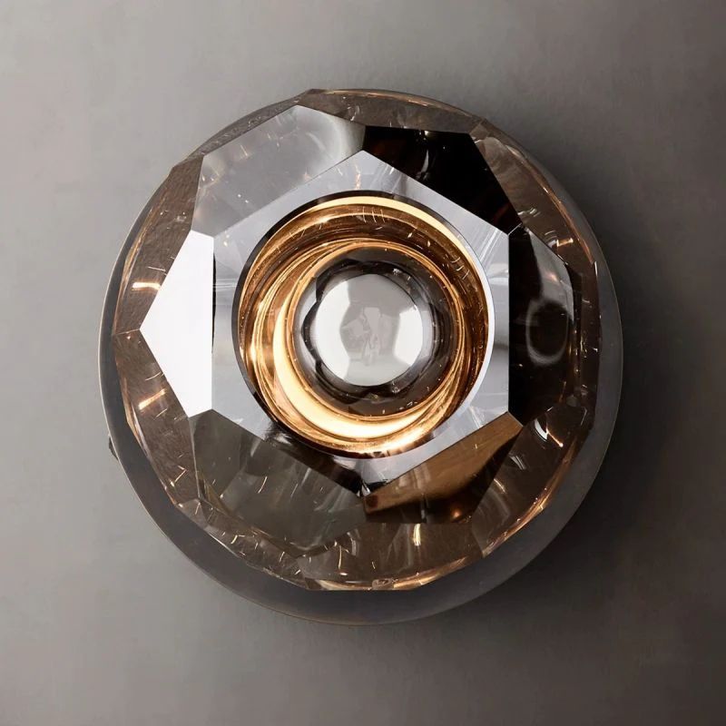Balle Smoke Crystal Wall Sconce