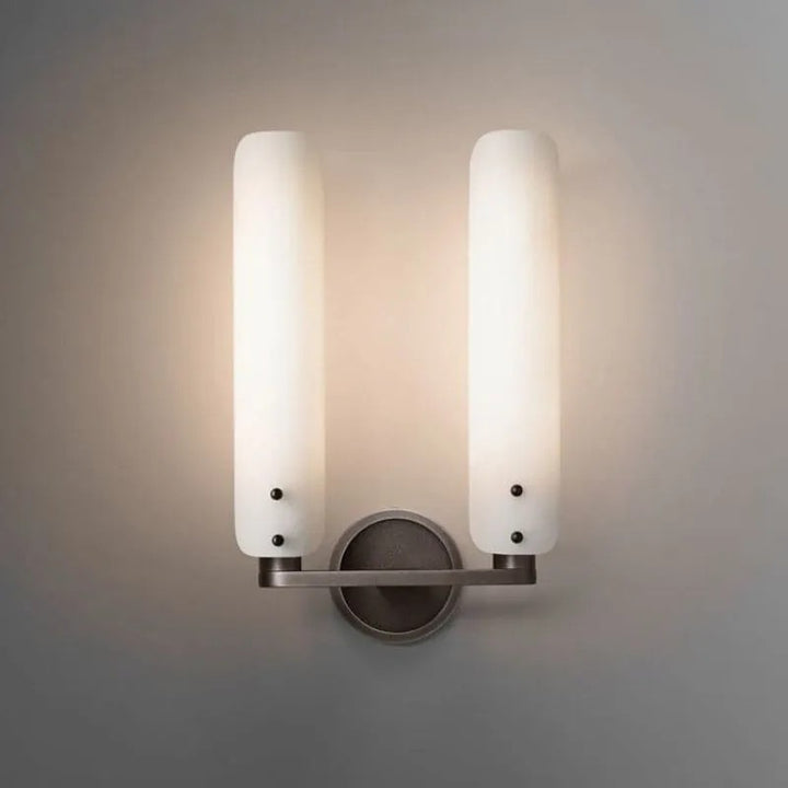 Barny Double White Glass Shard Wall Sconce