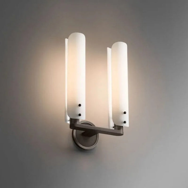 Barny Double White Glass Shard Wall Sconce