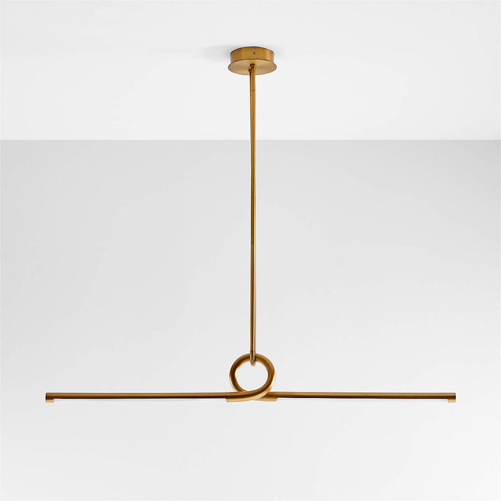 Beau Loop Brass Linear Pendant Light