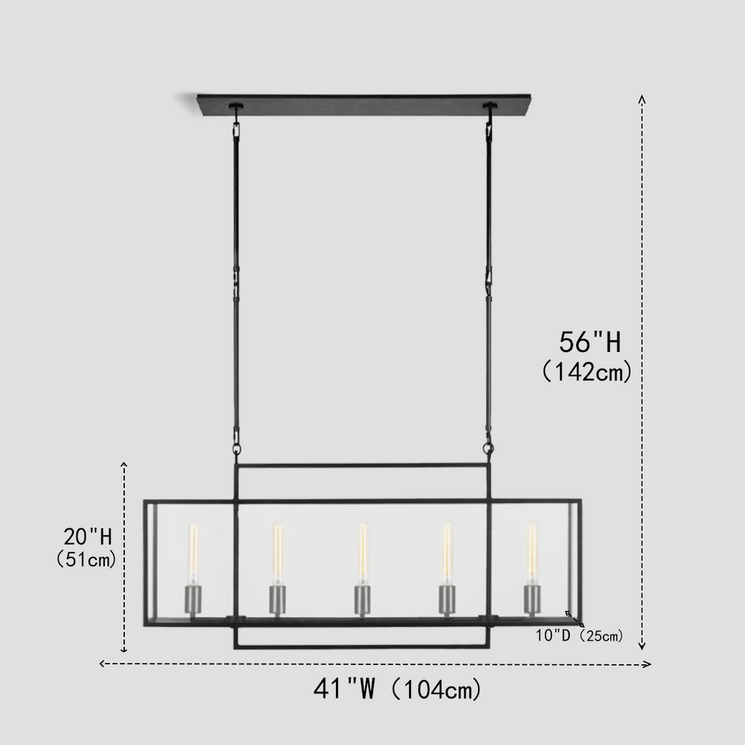 Bekel Linear Glass Chandelier