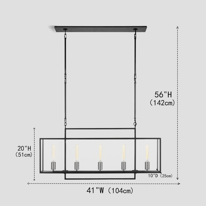 Bekel Linear Glass Chandelier