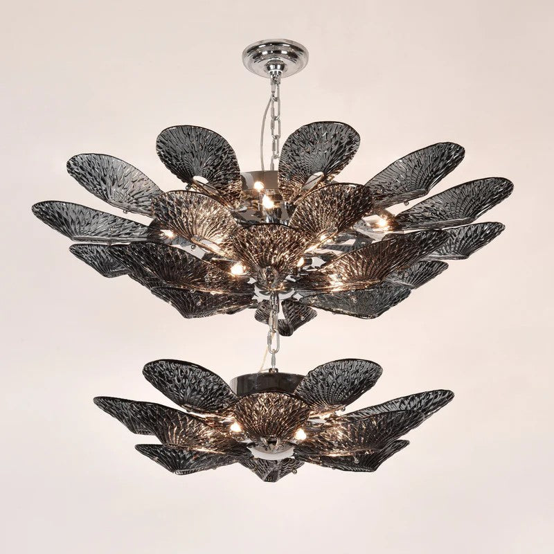 Bella 2-Tier Glass Flower Chandelier
