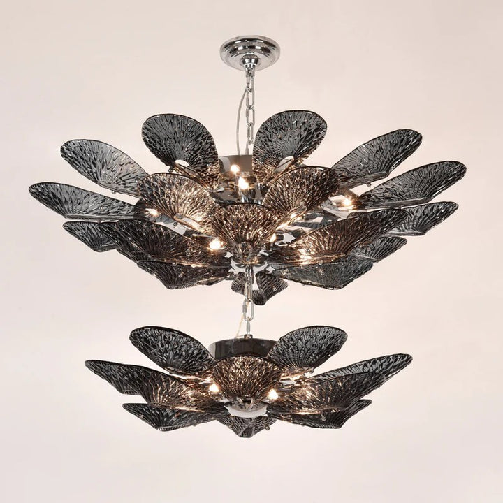 Bella 2-Tier Glass Flower Chandelier