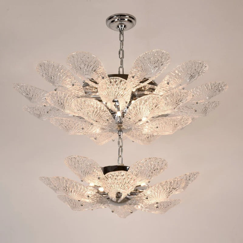 Bella 2-Tier Glass Flower Chandelier