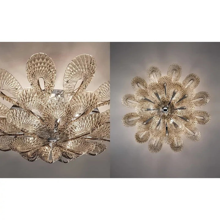 Bella Murano Glass Flower Flushmount