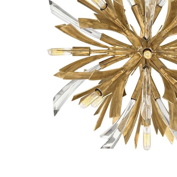 Bergamots Crystal  Chandelier  22"D