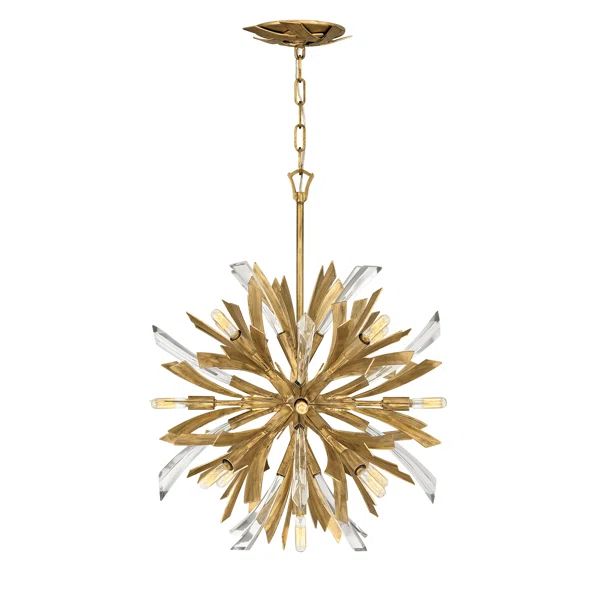 Bergamots Crystal  Chandelier  22"D