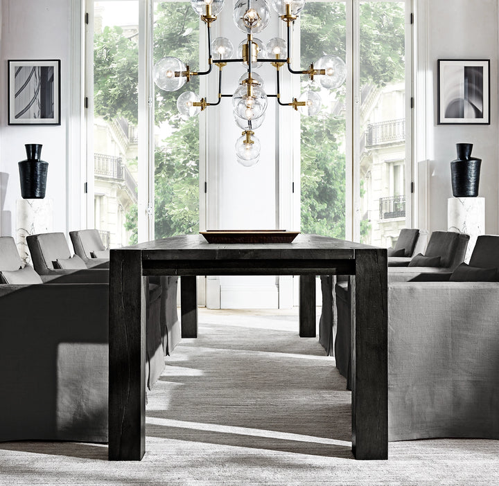 Bistro Globe Glass Chandelier 56"
