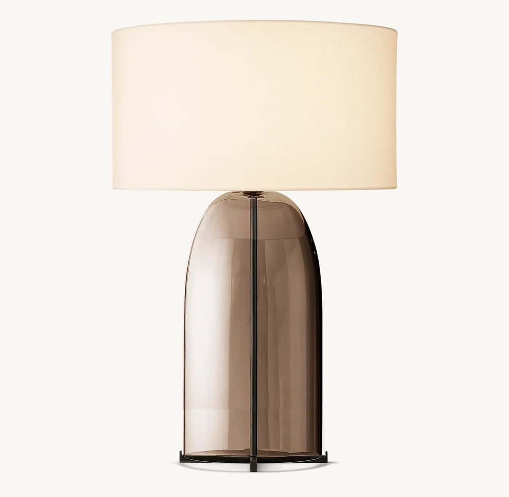 Bloomy Amber Glass Table Lamp